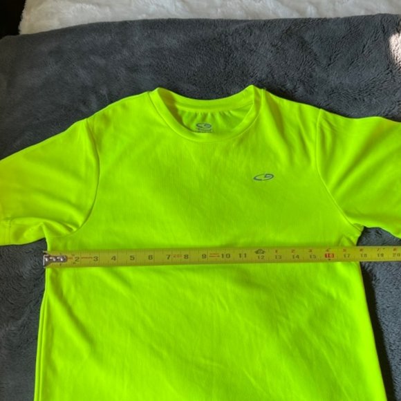 2/$30 C9 by Champion Duo Dry Neon Yellow/Green Shirt Girls Size Large 12/14 - Picture 9 of 11
